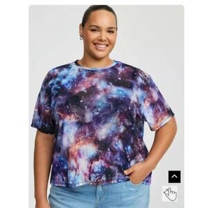 Torrid Mesh Galactic Relaxed Tee